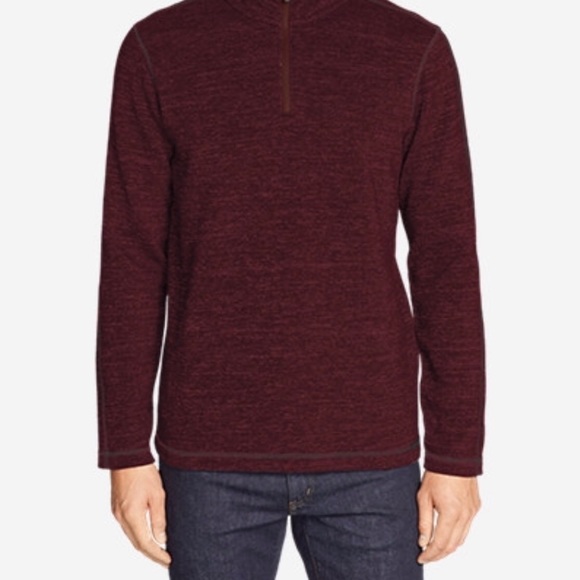 Eddie Bauer Mens 1/4 Zip Sweater French Rib - Picture 5 of 6